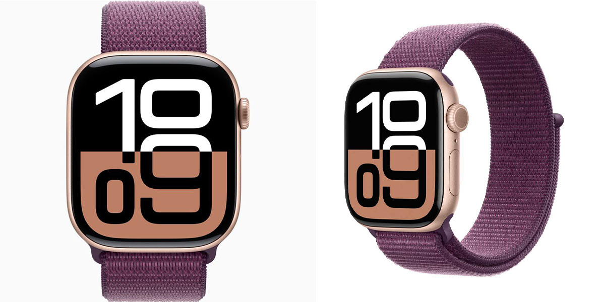 اپل-واچ-سری-10-مدل-Rose-Gold-AL-Plum-SL-GPS-46MM