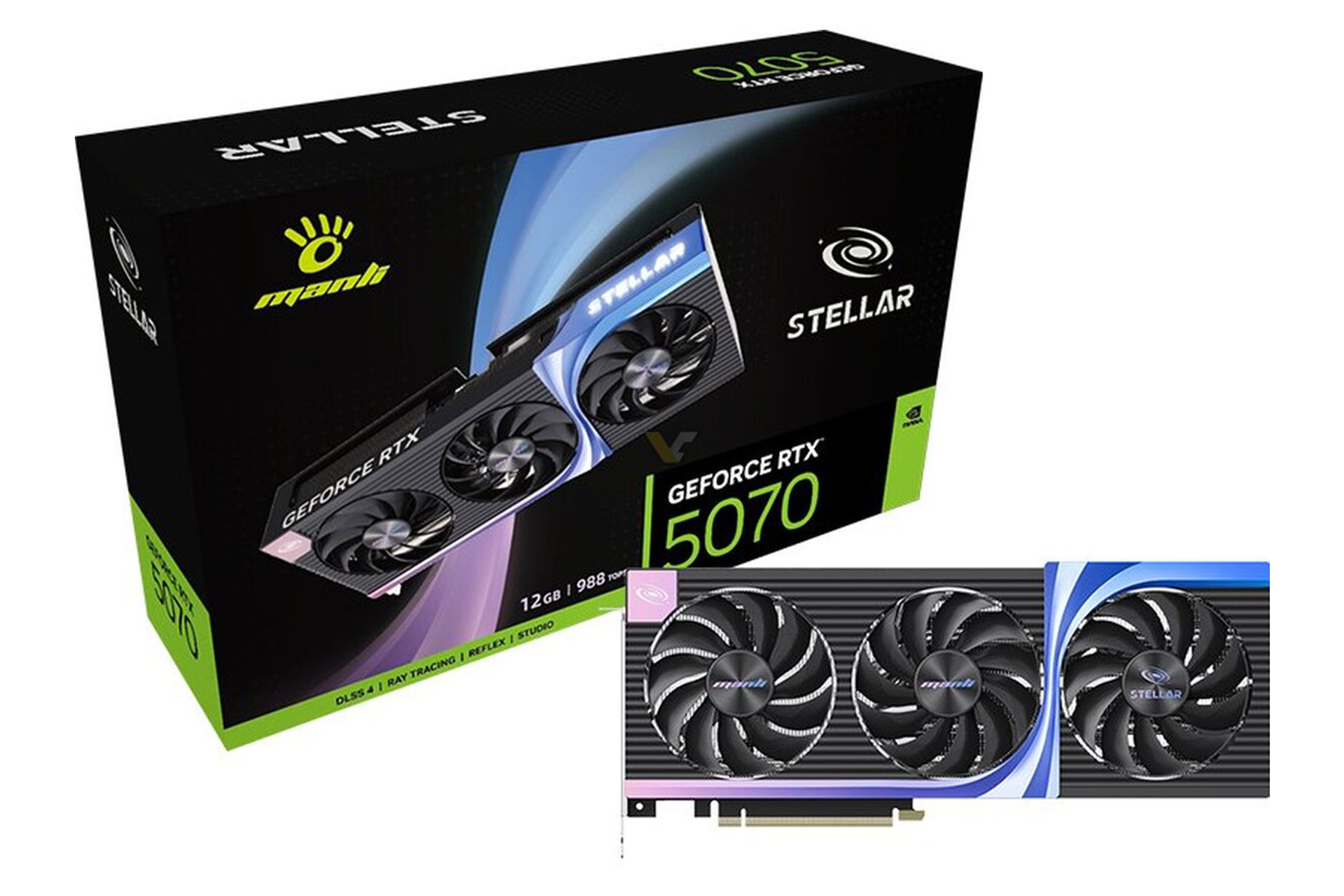 کارت‌های گرافیک Black Stellar مدل GeForce RTX 5070 OC 12GB