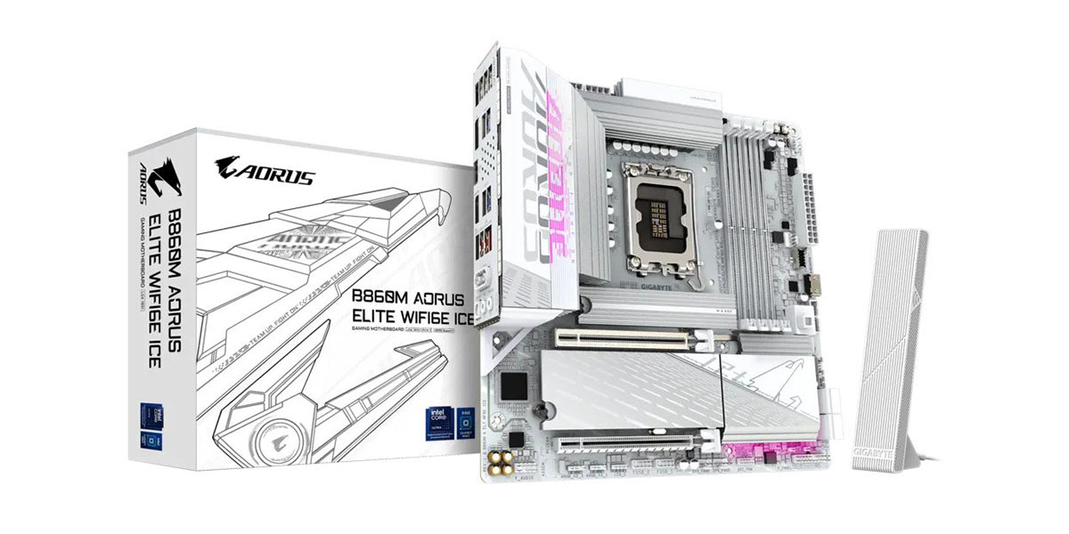 مادربرد-گیگابایت-مدل-B860M-AORUS-ELITE-WIFI6E-ICE