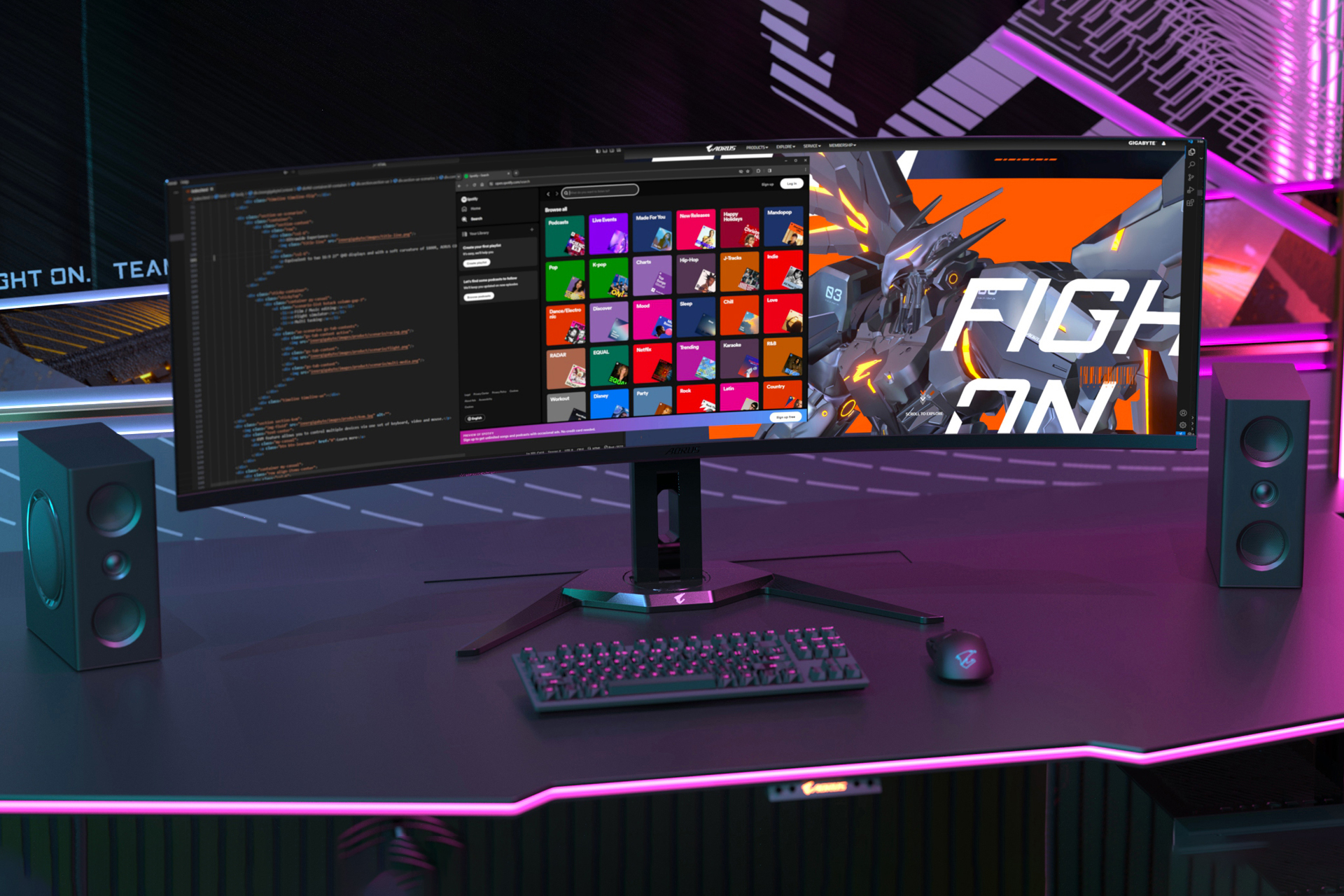 خرید مانیتور گیمینگ AORUS CO49DQ از برند گیگابایت
