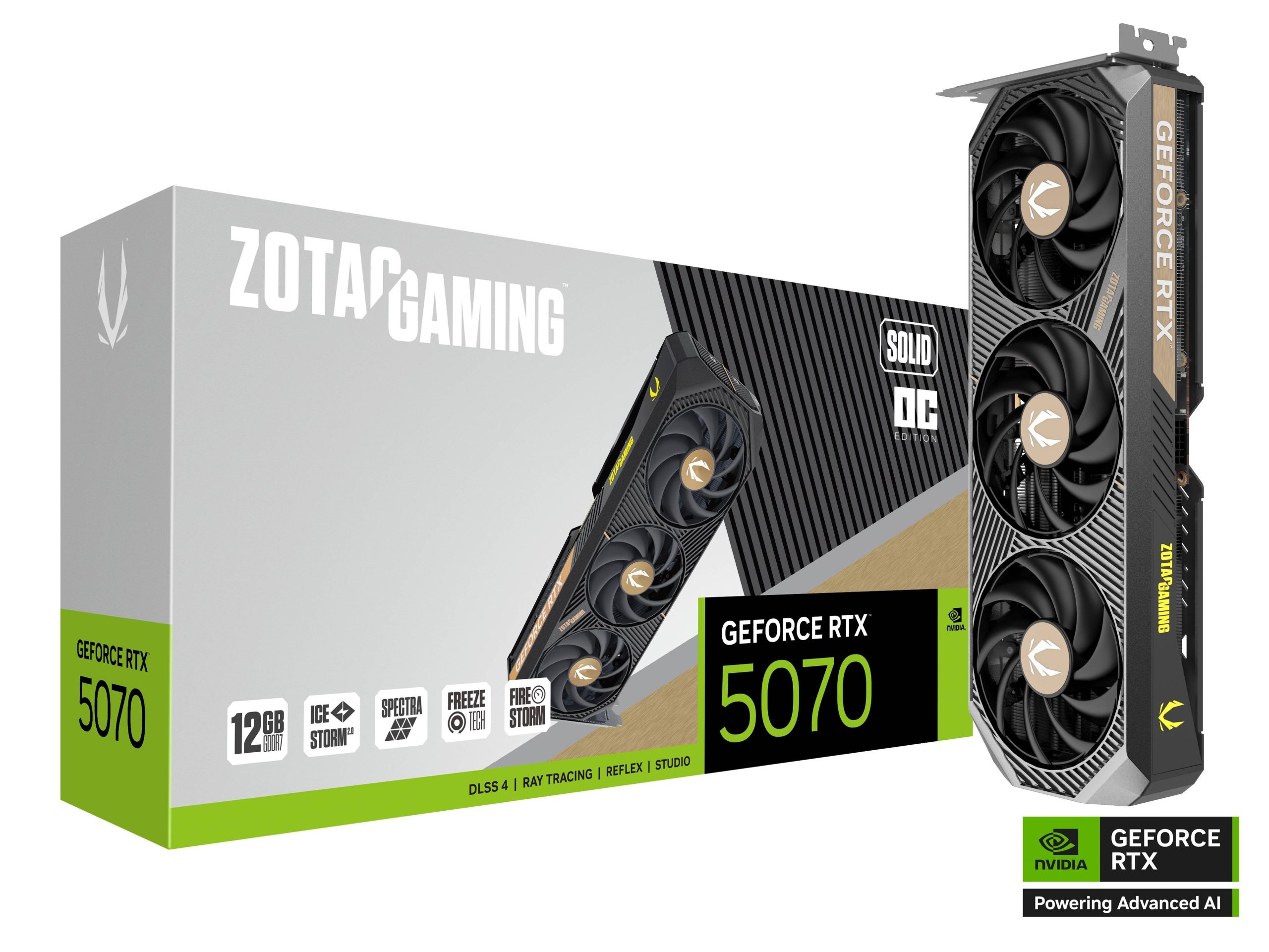 خرید کارت گرافیک GeForce RTX 5070 SOLID OC از برند ZOTAC