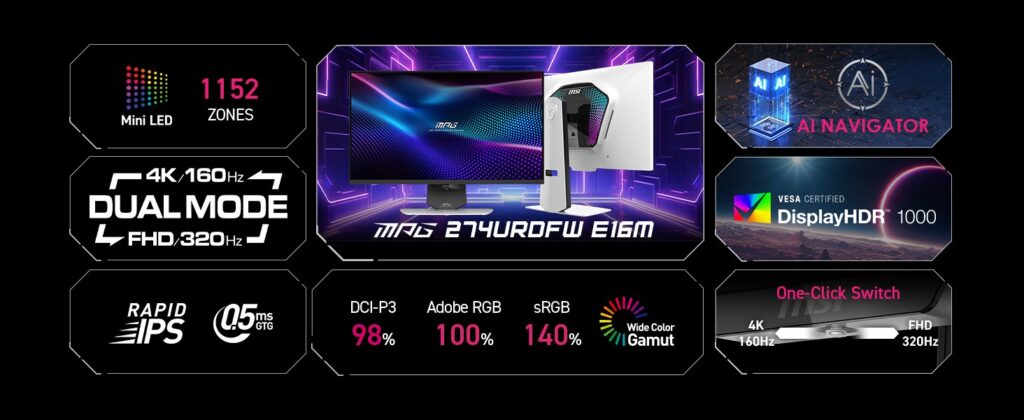 مانیتور گیمینگ MSI MPG 274URDFW E16M