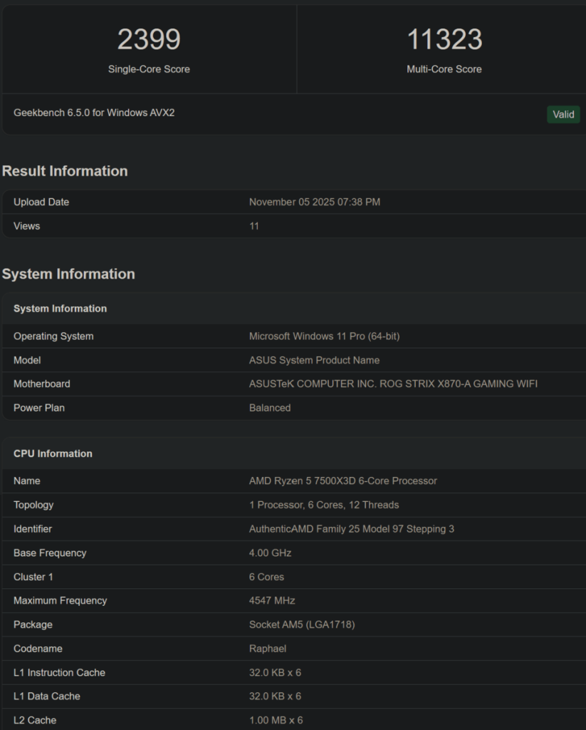 پردازنده AMD Ryzen 5 7500X3D