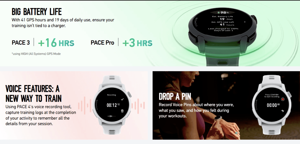 ساعت هوشمند COROS PACE 4