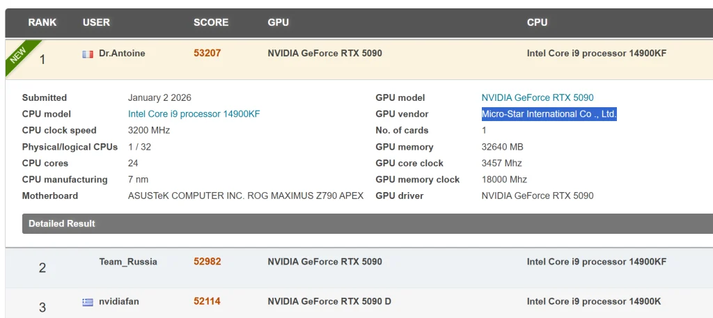 کارت گرافیک MSI RTX 5090 Lightning Z