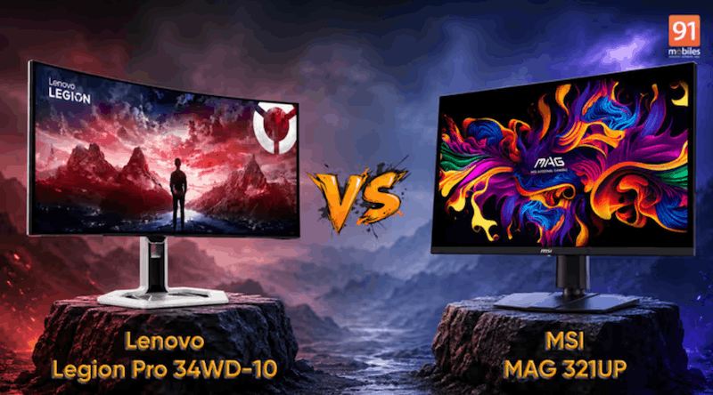 MSI MAG 321UP و Lenovo Legion Pro 34WD-10
