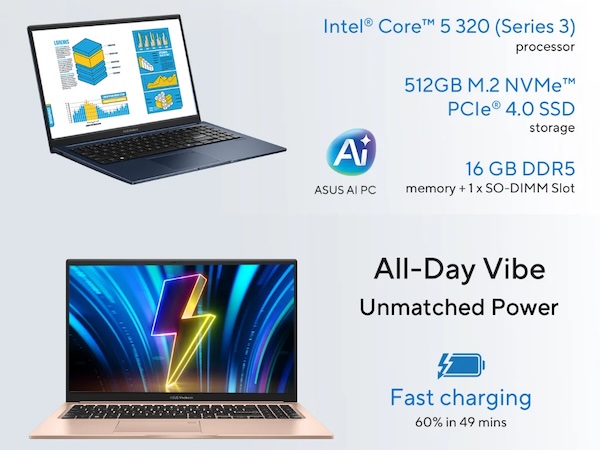 ایسوس Vivobook 15 مدل 2026