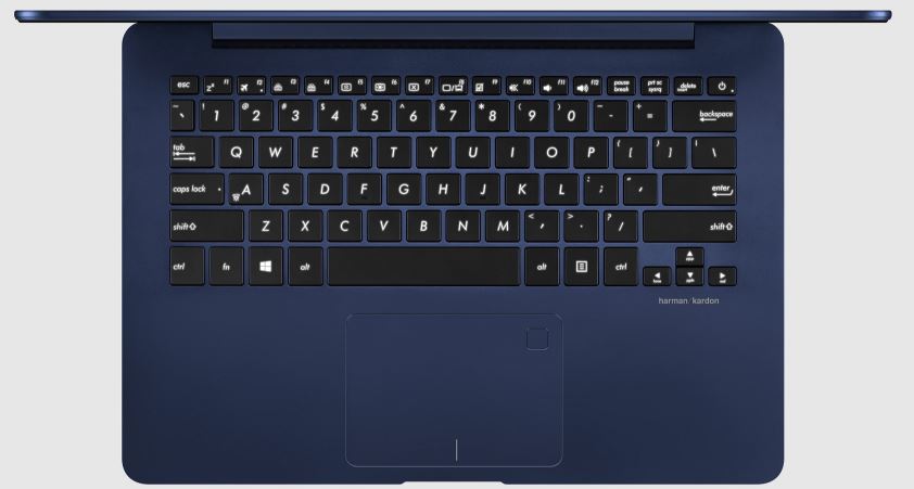 لپ‌تاپ ZenBook UX430UQ GV168T، نور پس‌زمینه کیبورد، تاچ پد و سنسور اثر انگشت