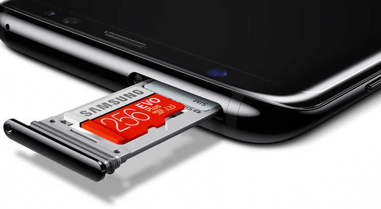 پشتیبانی از مموری کارت microSD تا سقف 256 گیگابایت در موبایل Galaxy S8 Plus
